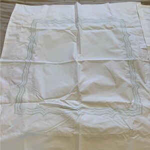 Pair of aqua Matouk euro shams